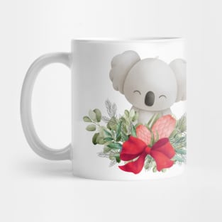 Cute Botanical Christmas Koala Mug